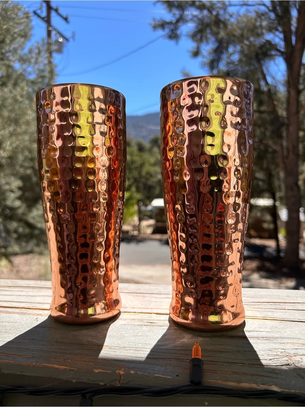 Vintage Pier 1 imports, Pilsner made in India copper stainless steel